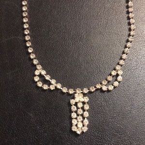 Vintage Clear crystal rhinestone necklace